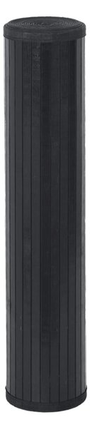Koberec obdélníkový černý 100 x 300 cm bambus