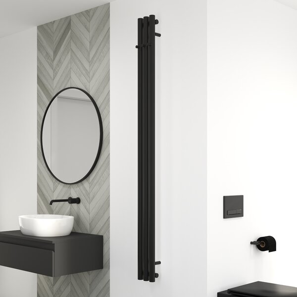 Oltens Stang koupelnový radiátor designově 180x15 cm černá mat 55011300