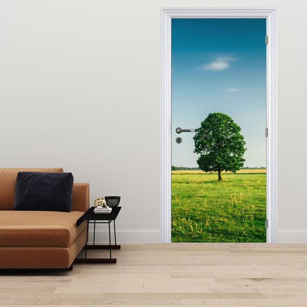 Fototapeta na dveře - Strom na louce (95x205cm)