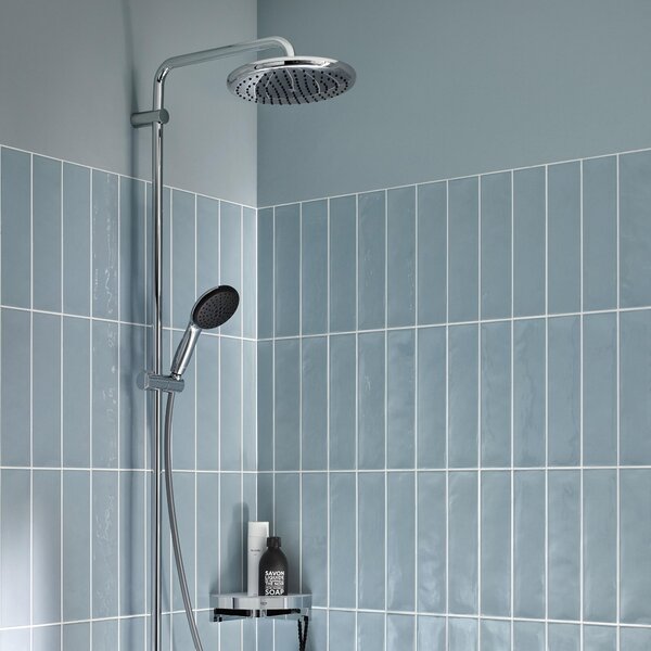 Grohe Vitalio Start System vanová sada se sprchou na stěnu s termostatem s dešťovou sprchou chrom 26988001