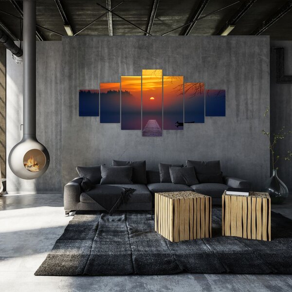 Obraz mostu při západu slunce (210x100 cm)
