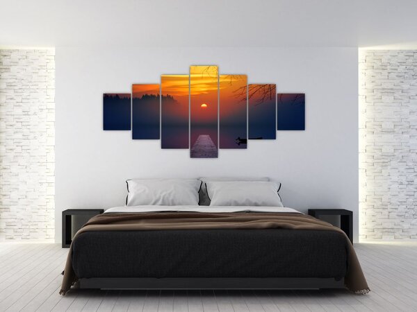 Obraz mostu při západu slunce (210x100 cm)