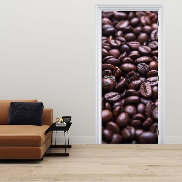 Fototapeta na dveře - Kávová zrna (95x205cm)