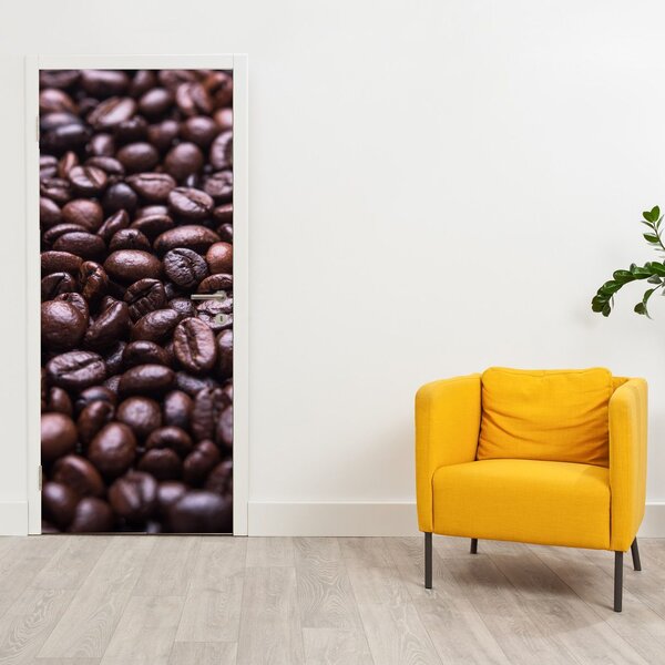 Fototapeta na dveře - Kávová zrna (95x205cm)
