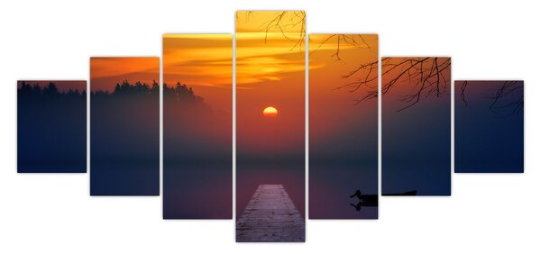 Obraz mostu při západu slunce (210x100 cm)