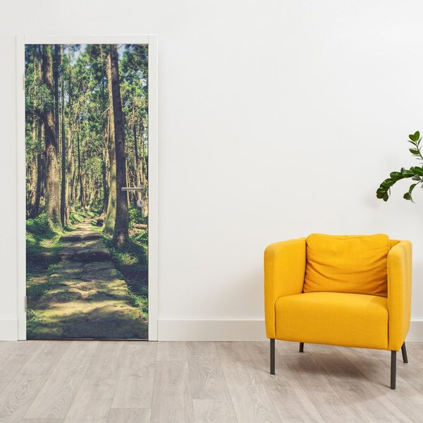 Fototapeta na dveře - Cesta mezi stromy (95x205cm)
