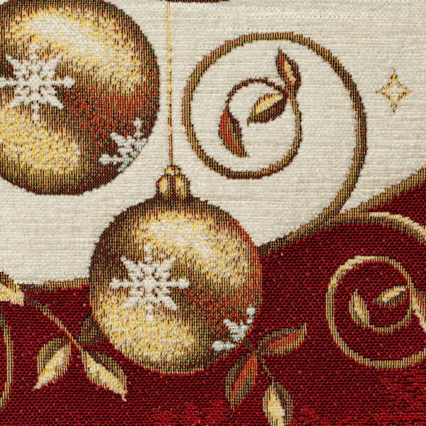VÁNOČNÍ GOBELÍNOVÝ BĚHOUN NA STŮL MERRY1 45X140 CM VZOROVANÁ