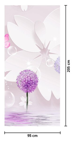 Fototapeta na dveře - Na řece květin (95x205cm)