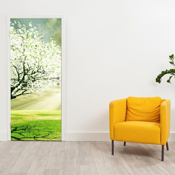Fototapeta na dveře - Strom na louce (95x205cm)
