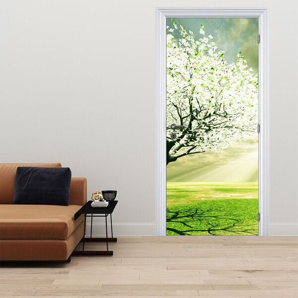 Fototapeta na dveře - Strom na louce (95x205cm)