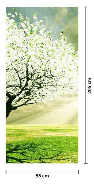 Fototapeta na dveře - Strom na louce (95x205cm)