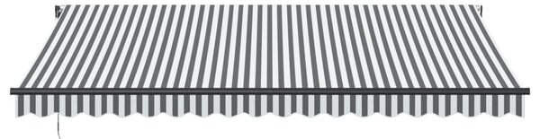 Automatická zatahovací markýza antracitová a bílá 450 x 350 cm