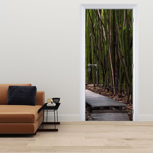 Fototapeta na dveře - Mezi bambusy (95x205cm)
