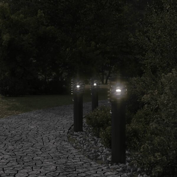 Venkovní stojací lampa s čidlem černá 60 cm nerezová ocel