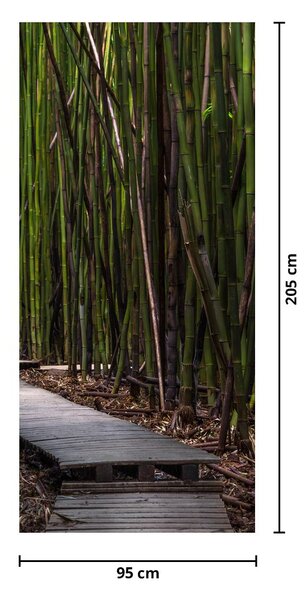 Fototapeta na dveře - Mezi bambusy (95x205cm)
