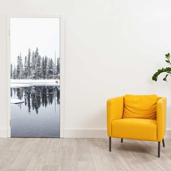 Fototapeta na dveře - Bylo bílo (95x205cm)