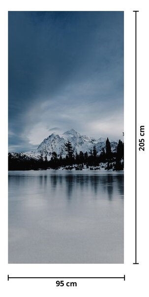 Fototapeta na dveře - Na zamrzlém jezeře (95x205cm)