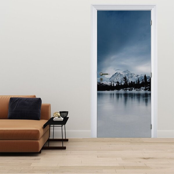 Fototapeta na dveře - Na zamrzlém jezeře (95x205cm)