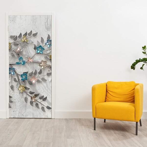 Fototapeta na dveře - Na větvi, abstraktní (95x205cm)