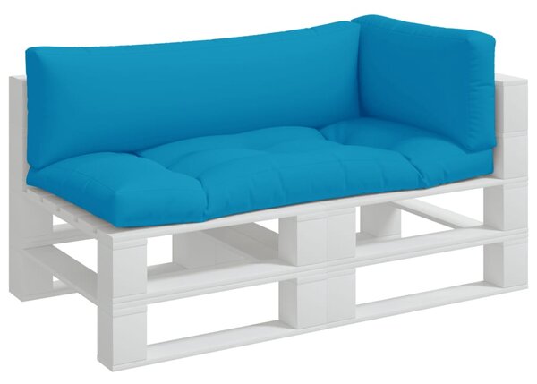 Podušky na palety 3 ks světle modré textil