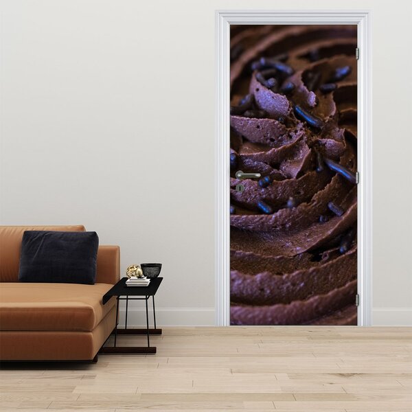 Fototapeta na dveře - Čokoládový cupcake (95x205cm)