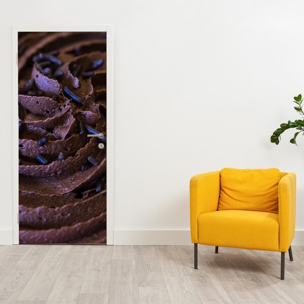 Fototapeta na dveře - Čokoládový cupcake (95x205cm)
