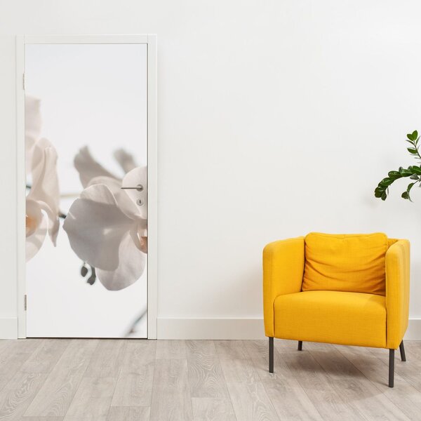 Fototapeta na dveře - Bílé orchideje (95x205cm)