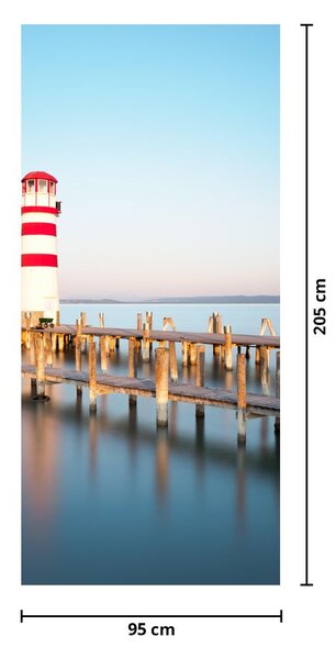 Fototapeta na dveře - Maják za úsvitu (95x205cm)