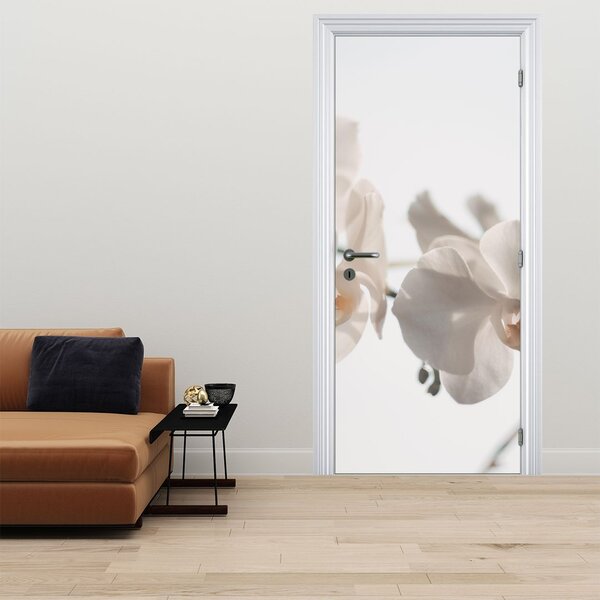Fototapeta na dveře - Bílé orchideje (95x205cm)