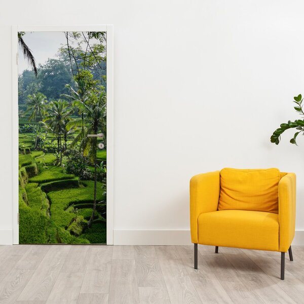 Fototapeta na dveře - Rýžové terasy Tegalalang (95x205cm)
