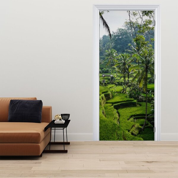 Fototapeta na dveře - Rýžové terasy Tegalalang (95x205cm)