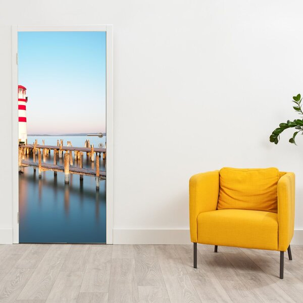 Fototapeta na dveře - Maják za úsvitu (95x205cm)