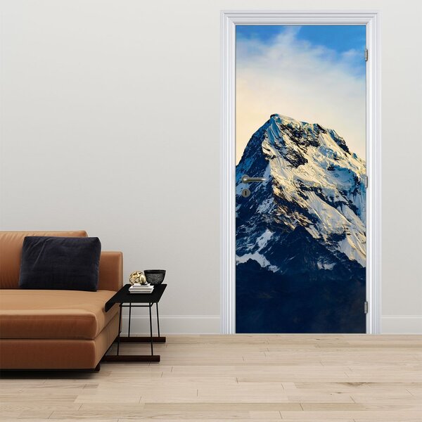 Fototapeta na dveře - Zasněžené hory (95x205cm)