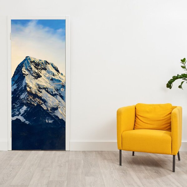 Fototapeta na dveře - Zasněžené hory (95x205cm)
