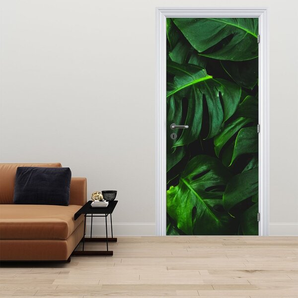 Fototapeta na dveře - Listy Monstery (95x205cm)