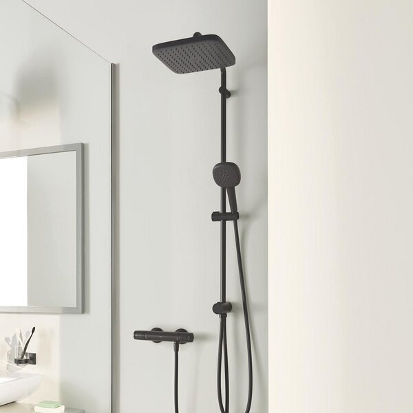 Grohe Vitalio Comfort sprchová sada na stěnu s dešťovou sprchou černá 266982431