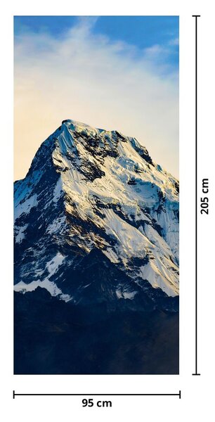 Fototapeta na dveře - Zasněžené hory (95x205cm)