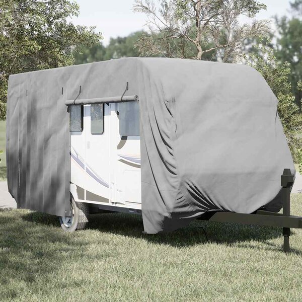 Krycí plachta na karavan šedá 460x250x220 cm netkaná textilie