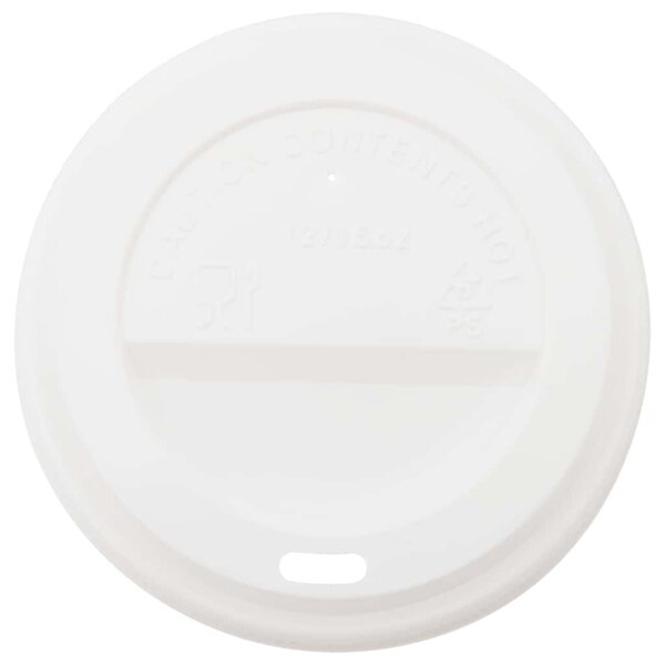 Papírové víčka na kávu Ø90 mm 12oz and 16oz 1000 pcs bílé plast