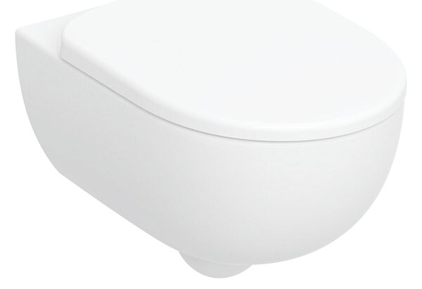 Geberit Selnova Premium wc mísa se sedátkem s pomalým sklápěním závěsná bez splachovacího kruhu bílá lesk 502.793.00.1