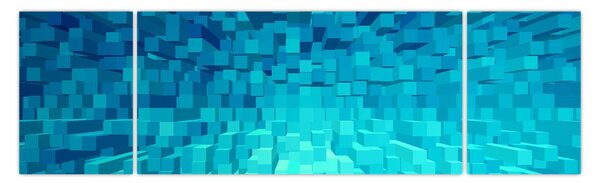 Obraz - abstraktní kostky (170x50 cm)