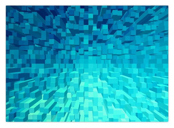 Obraz - abstraktní kostky (70x50 cm)
