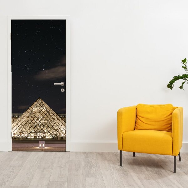 Fototapeta na dveře - Louvre v noci (95x205cm)