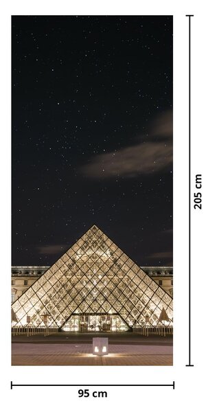 Fototapeta na dveře - Louvre v noci (95x205cm)