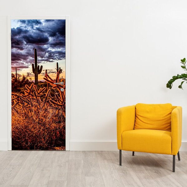 Fototapeta na dveře - Zlatá hodinka pouště (95x205cm)