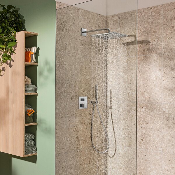 Grohe Precision Cube sprchová sada pod omítku s termostatem s dešťovou sprchou chrom 34879000