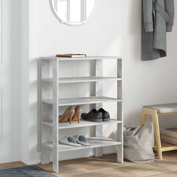 Botník betonově šedý 61x32x87,5 cm kompozitní dřevo