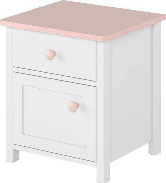 Casarredo - Komfort nábytek Noční stolek POLONA 07 bílá/růžová