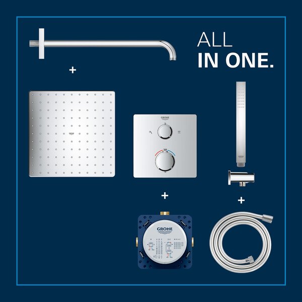Grohe Vitalio Start sprchová sada pod omítku s termostatem s dešťovou sprchou chrom 34881000