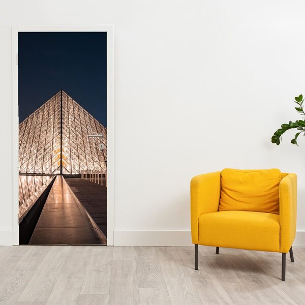 Fototapeta na dveře - Louvre v noci (95x205cm)